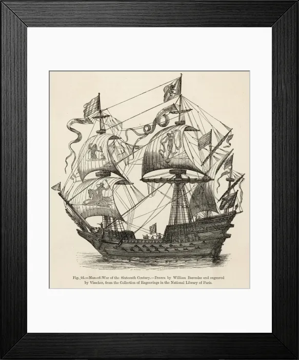 Framed Print : C16 French Warship Framed Print : C16 French Warship