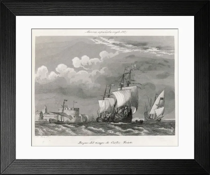 Framed Print : Spanish Vessels, C16 Framed Print : Spanish Vessels, C16