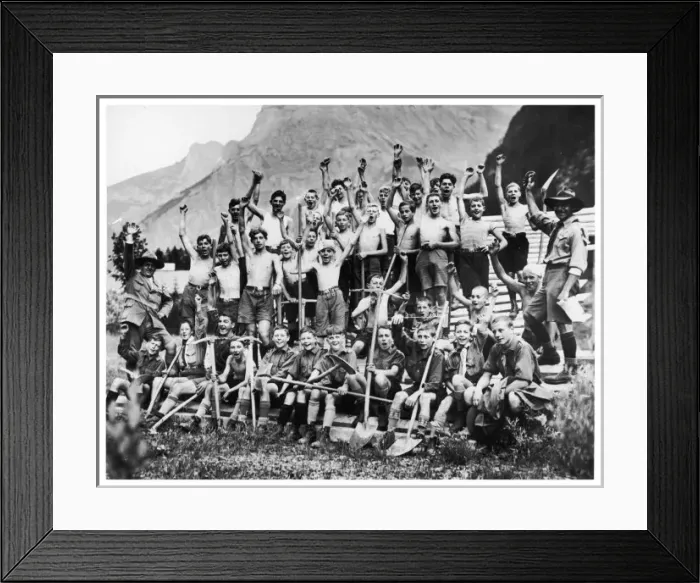 Framed Print : Cheering Scouts Framed Print : Cheering Scouts
