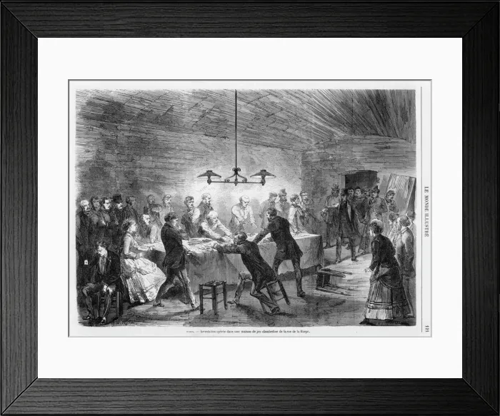 Framed Print : Gambling Club Raided Framed Print : Gambling Club Raided