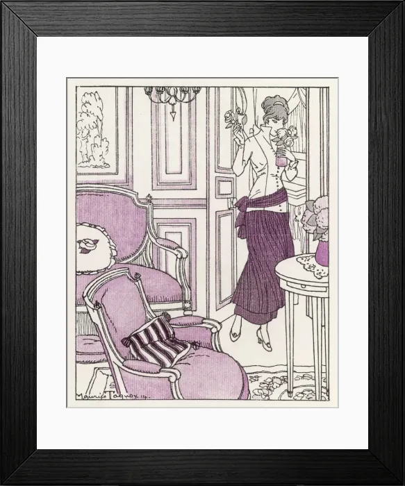 Framed Print : French Interior 1914 Framed Print : French Interior 1914