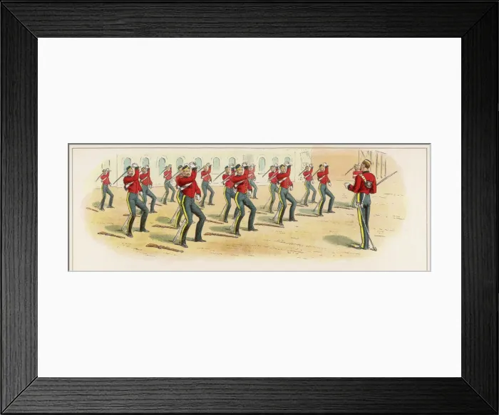 Framed Print : Soldiers doing sword exercises Framed Print : Soldiers doing sword exercises
