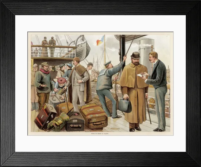 Framed Print : Boarding India Ship Framed Print : Boarding India Ship