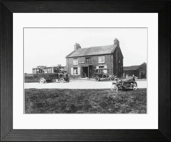 Framed Print : The Buxton Bus 1915