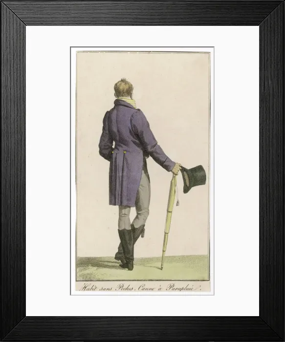 Framed Print : Purple Coat / Brolly 1812 Framed Print : Purple Coat / Brolly 1812