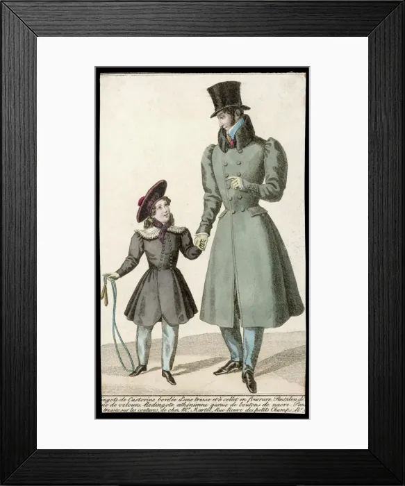 Framed Print : Man & Boy / Costume 1827 Framed Print : Man & Boy / Costume 1827