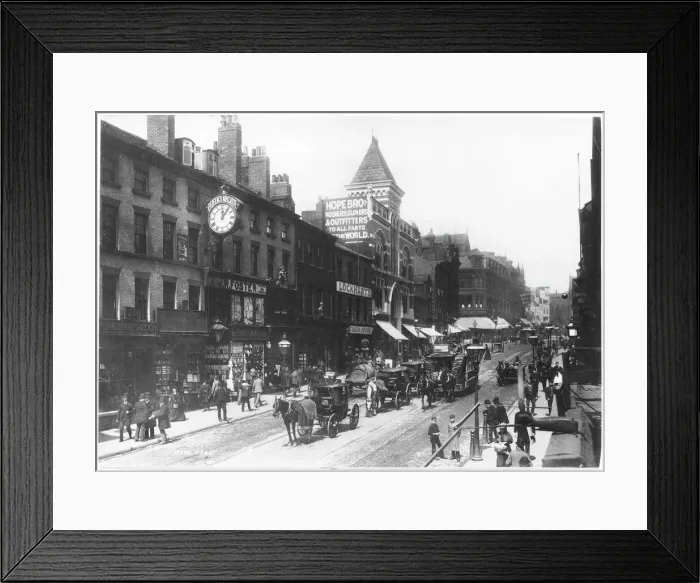 Framed Print : Leeds / Busy Street 1891 Framed Print : Leeds / Busy Street 1891
