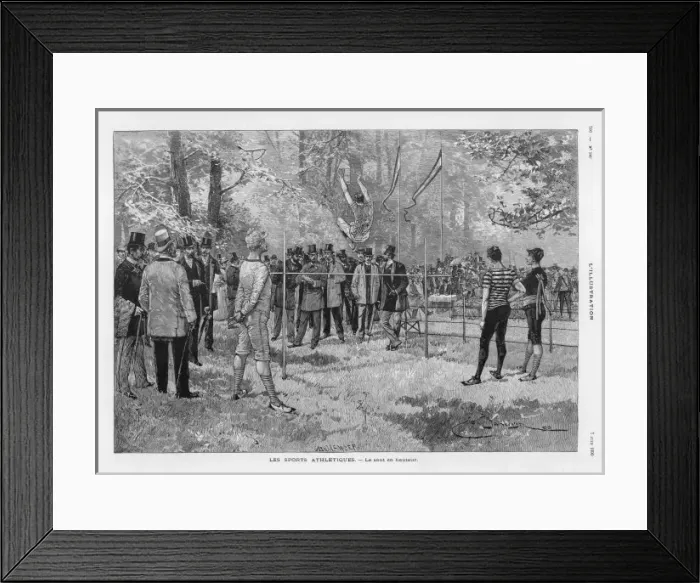 Framed Print : High Jump in Paris 1890 Framed Print : High Jump in Paris 1890