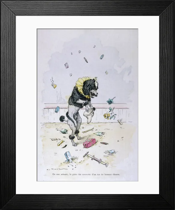 Framed Print : Poodle and Presents Framed Print : Poodle and Presents