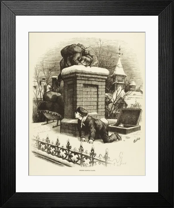 Framed Print : Santa / Chimney 1870 Framed Print : Santa / Chimney 1870