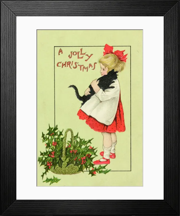 Framed Print : Girl Holding her Kitten