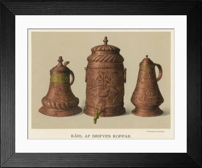 Framed Print : Copper Drink Vessels Framed Print : Copper Drink Vessels