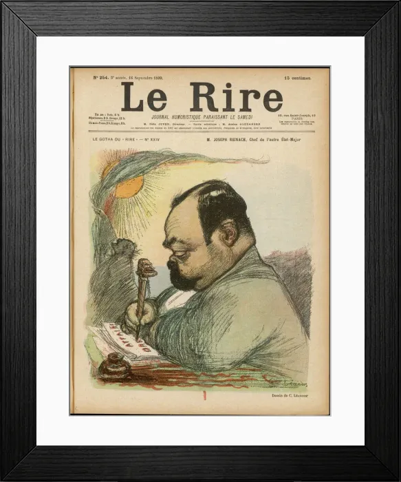 Framed Print : Joseph Reinach / Rire 1899 Framed Print : Joseph Reinach / Rire 1899