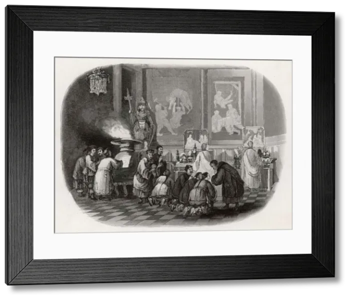 Framed Print : China / Ancestor Cult 1846 Framed Print : China / Ancestor Cult 1846