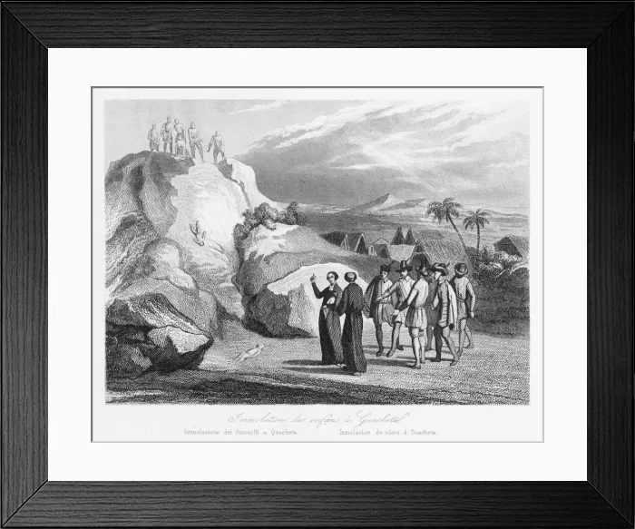 Framed Print : Las Cases reproaches Peruvians for sacrificing children Framed Print : Las Cases reproaches Peruvians for sacrificing children