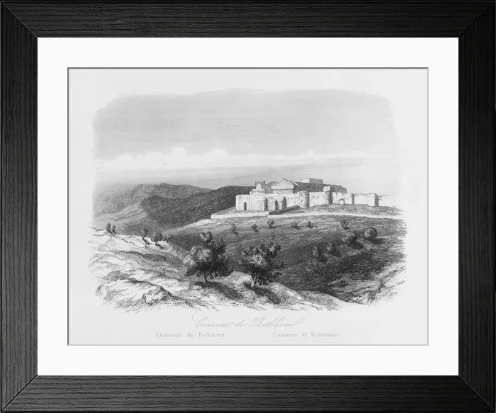 Framed Print : View of a Catholic convent in Bethlehem Framed Print : View of a Catholic convent in Bethlehem