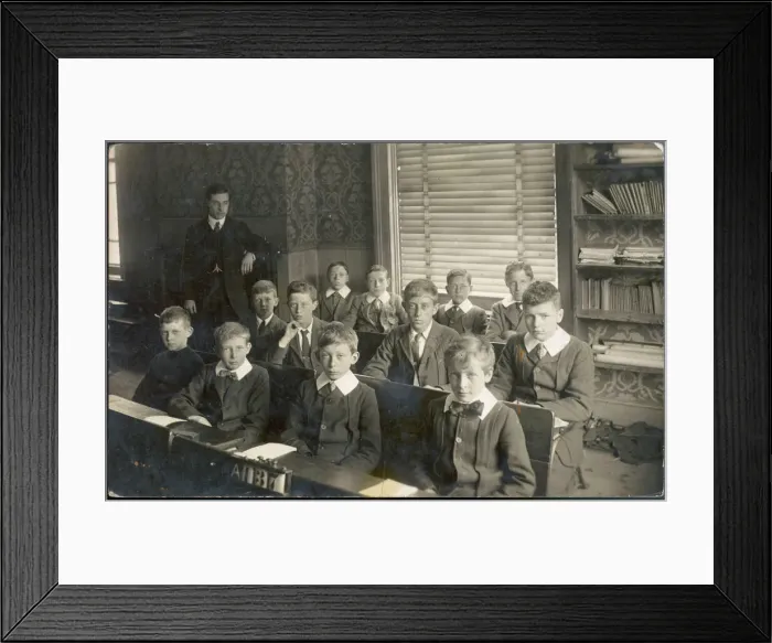 Framed Print : Class of boys at a school in North London Framed Print : Class of boys at a school in North London