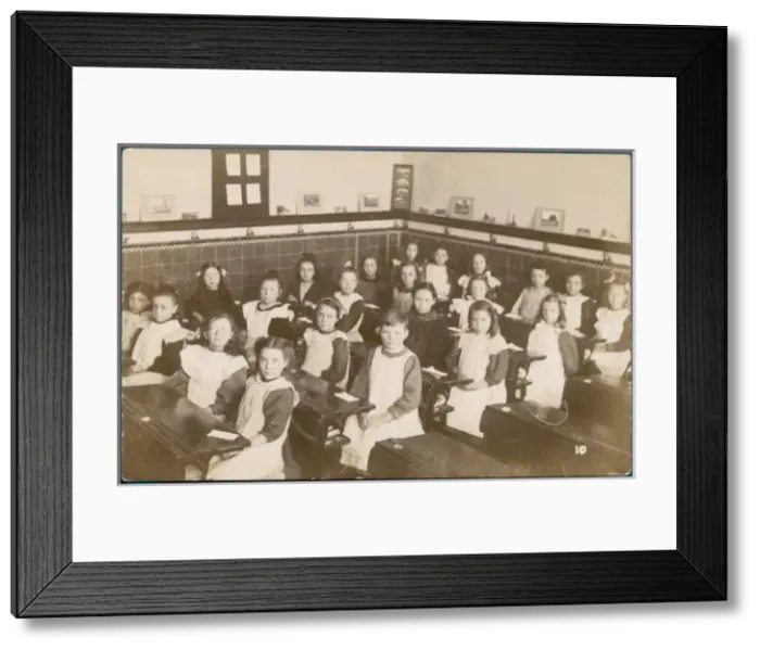 Framed Print : Classroom of girls Framed Print : Classroom of girls