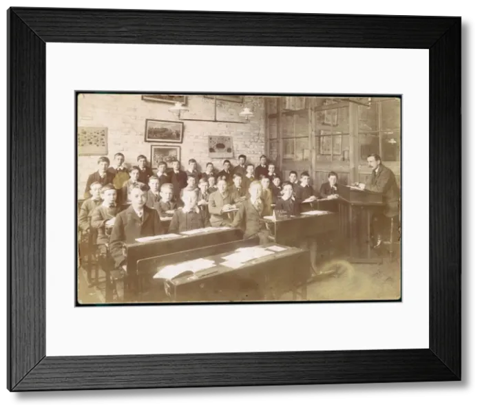 Framed Print : Class of boys at a junior school Framed Print : Class of boys at a junior school