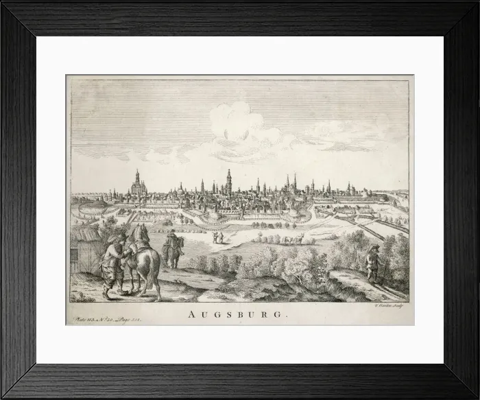 Framed Print : View of Augsburg, Germany Framed Print : View of Augsburg, Germany