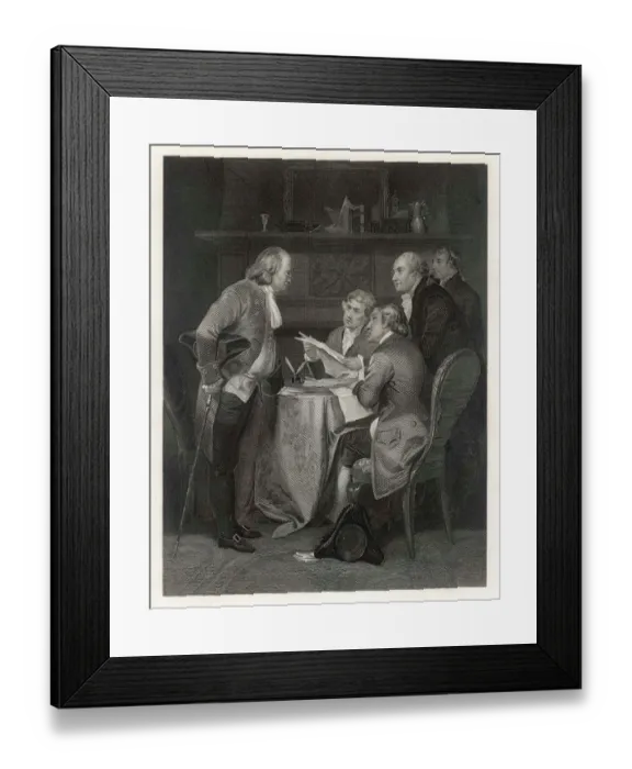 Framed Print : Drafting the American Declaration of Independence Framed Print : Drafting the American Declaration of Independence