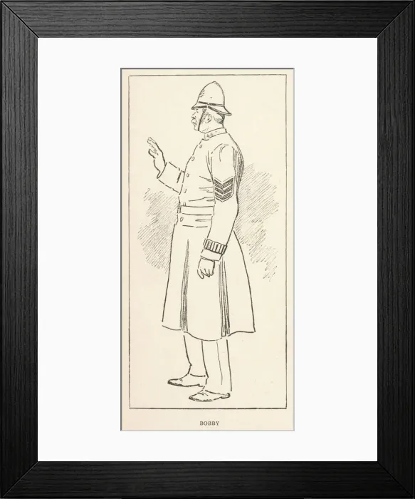 Framed Print : Sketch of a London sergeant Framed Print : Sketch of a London sergeant