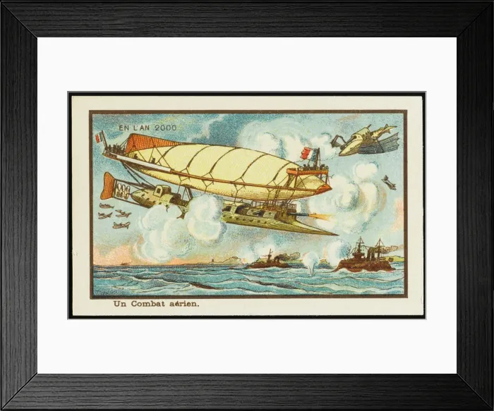 Framed Print : Futuristic aerial battle