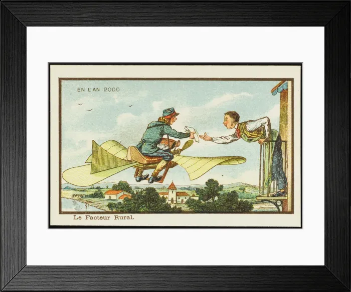 Framed Print : Futuristic airborne postman Framed Print : Futuristic airborne postman