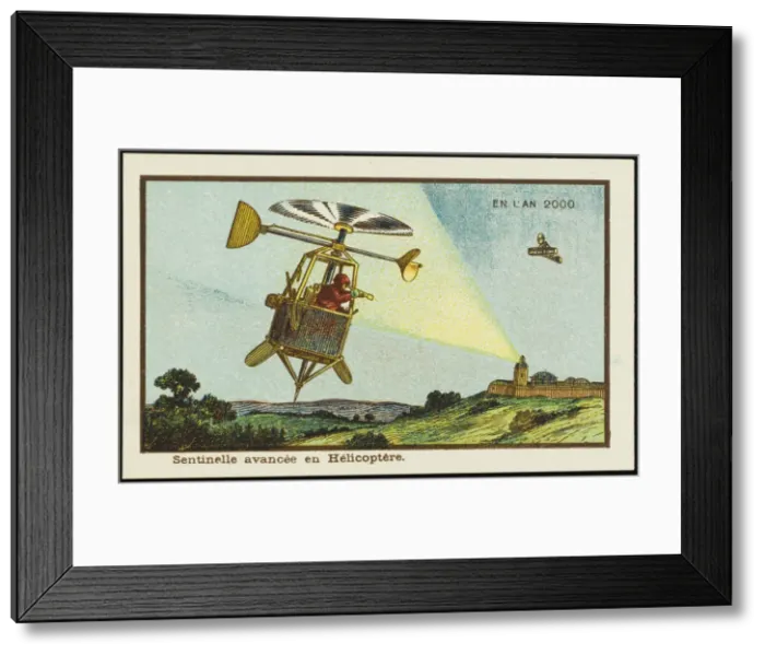 Framed Print : Futuristic helicopter sentinel Framed Print : Futuristic helicopter sentinel