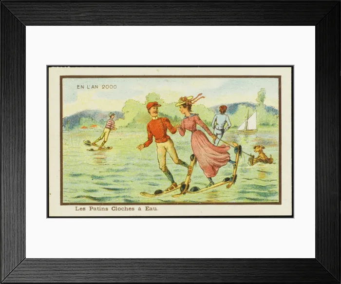 Framed Print : Futuristic water skiers Framed Print : Futuristic water skiers