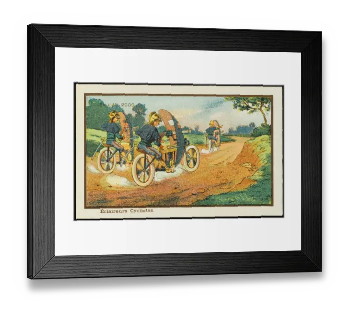 Framed Print : Futuristic motorcycle scouts on reconnaissance Framed Print : Futuristic motorcycle scouts on reconnaissance