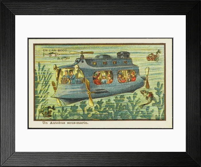 Framed Print : Futuristic underwater bus Framed Print : Futuristic underwater bus