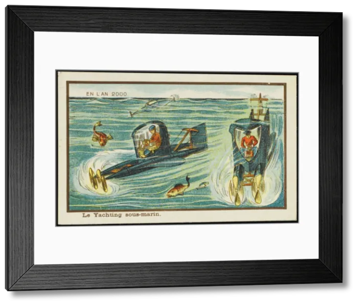 Framed Print : Futuristic submarine yachting Framed Print : Futuristic submarine yachting