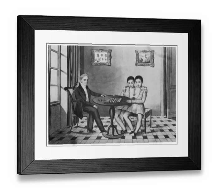Framed Print : Eng and Chang, Siamese twins Framed Print : Eng and Chang, Siamese twins