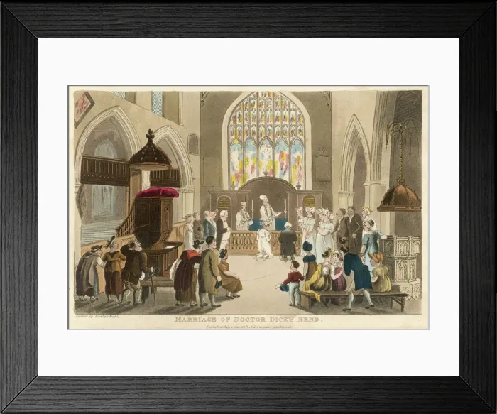 Framed Print : Wedding in an English church Framed Print : Wedding in an English church