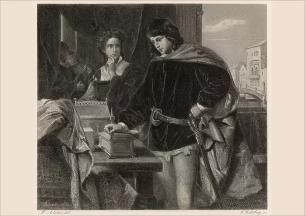 Scene from Shakespeares play, The Merchant of Venice
