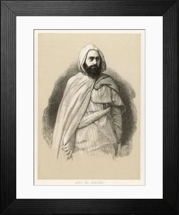 Framed Print : Abd El Kader, Algerian leader Framed Print : Abd El Kader, Algerian leader