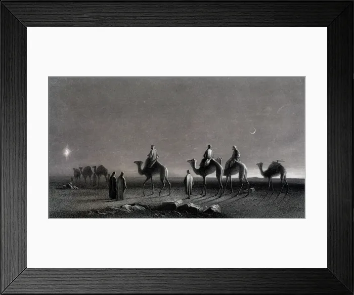 Framed Print : Wise Men following the Star across the desert Framed Print : Wise Men following the Star across the desert
