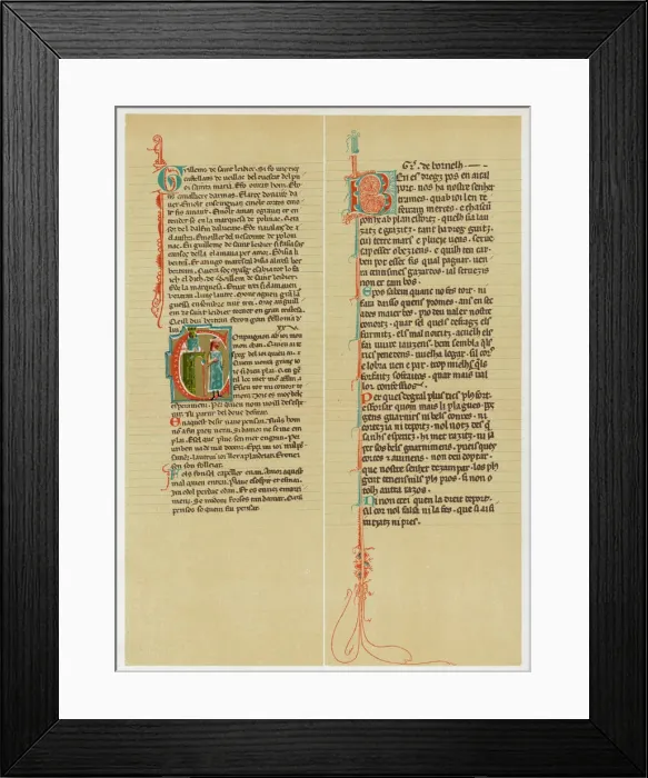 Framed Print : Page from a Troubadour poem Framed Print : Page from a Troubadour poem