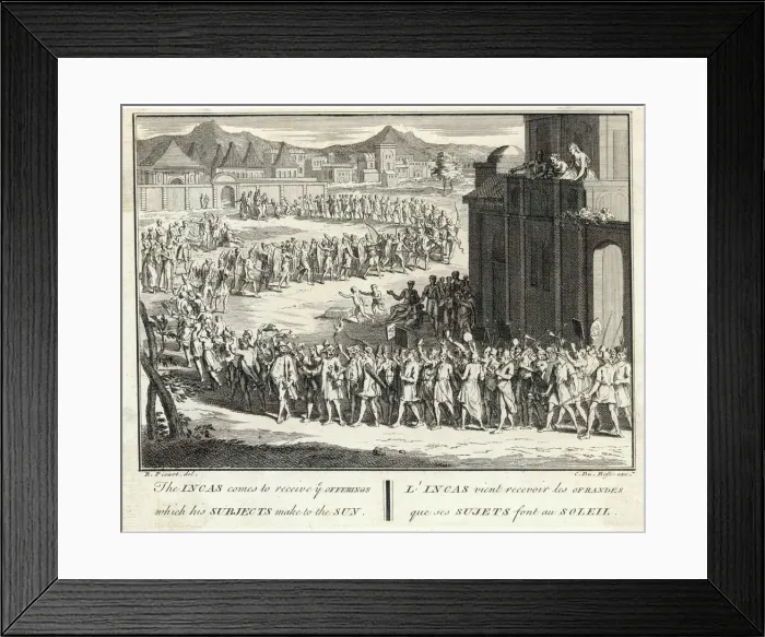 Framed Print : Incas in Peru worshipping the Sun Framed Print : Incas in Peru worshipping the Sun