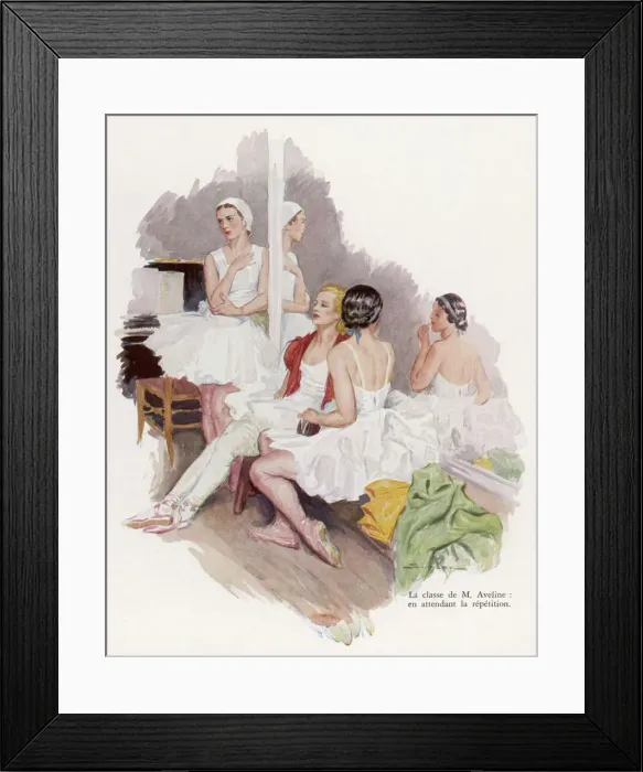 Framed Print : Ballet dancers waiting to rehearse Framed Print : Ballet dancers waiting to rehearse