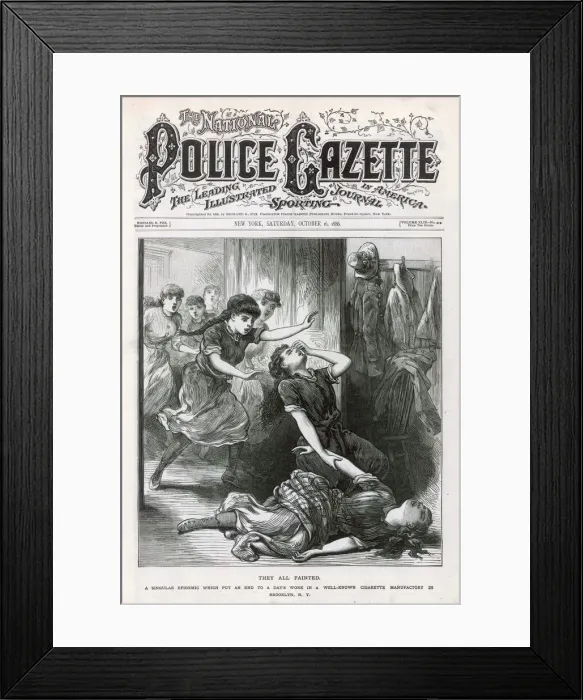 Framed Print : Hysteria runs riot in a Brooklyn cigarette factory Framed Print : Hysteria runs riot in a Brooklyn cigarette factory