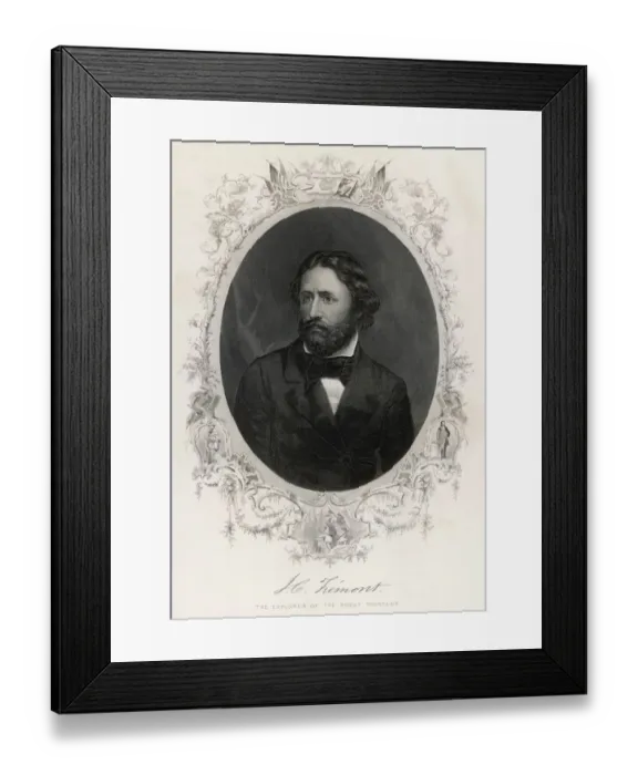 Framed Print : John Charles Fremont, American explorer Framed Print : John Charles Fremont, American explorer