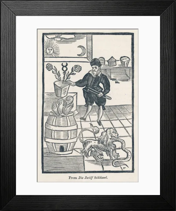 Framed Print : German alchemist at work Framed Print : German alchemist at work