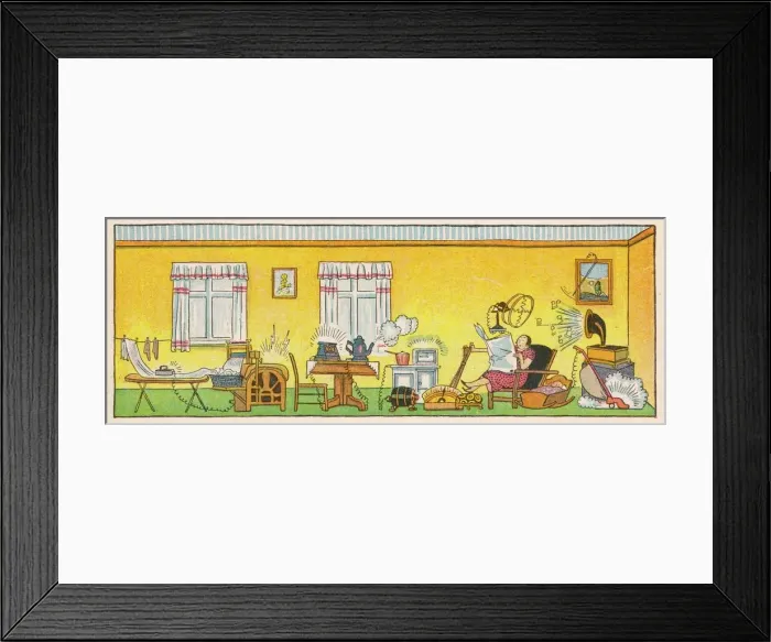 Framed Print : Futuristic home, with chores done automatically Framed Print : Futuristic home, with chores done automatically