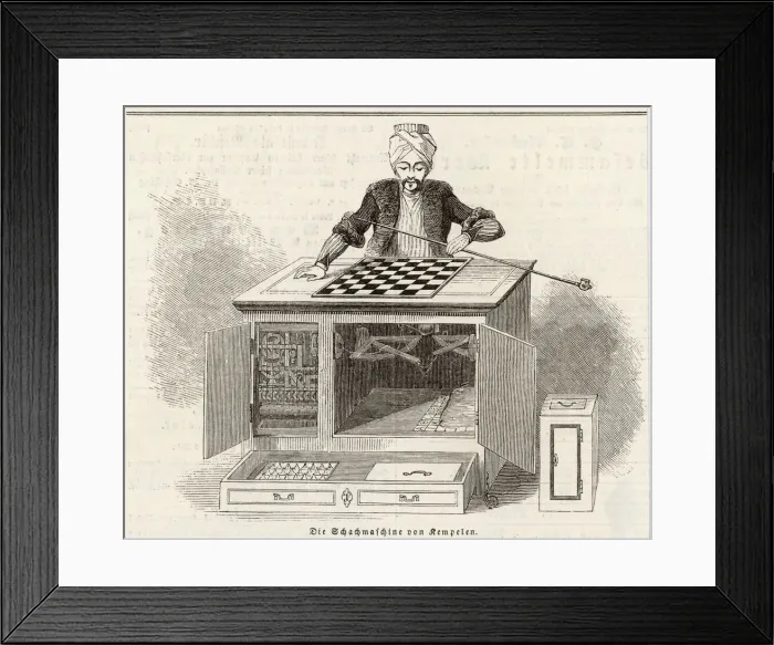 Framed Print : Kempelins Automaton Chess Player Framed Print : Kempelins Automaton Chess Player