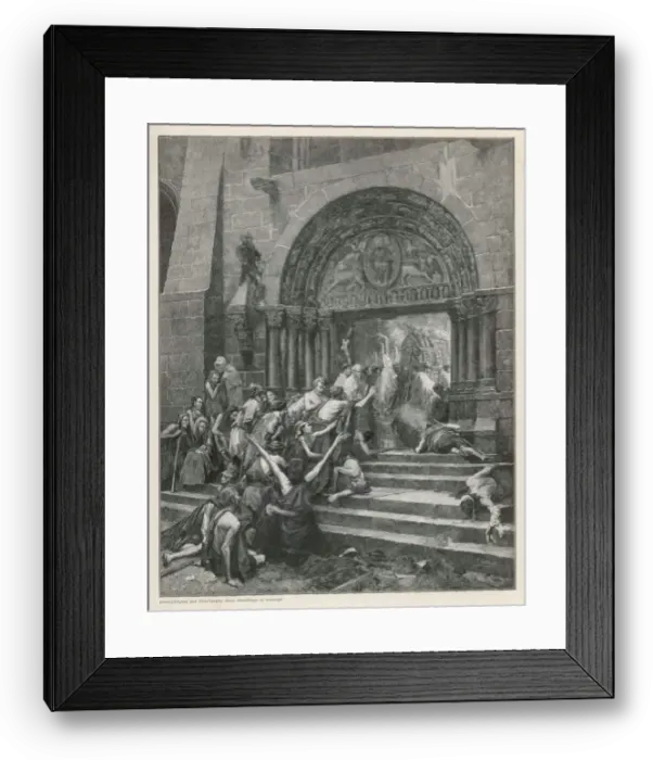 Framed Print : People panic as the Millennium arrives Framed Print : People panic as the Millennium arrives