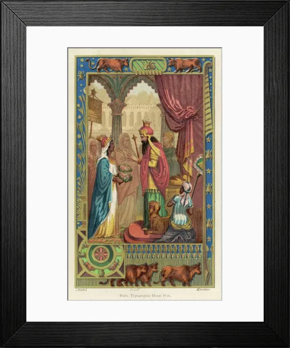 Framed Print : Queen of Sheba visiting King Solomon Framed Print : Queen of Sheba visiting King Solomon