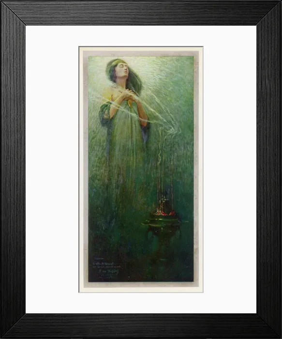 Framed Print : Woman breathing incense fumes Framed Print : Woman breathing incense fumes