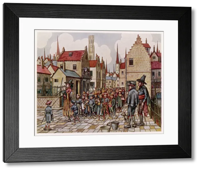Framed Print : The Pied Piper of Hamelin Framed Print : The Pied Piper of Hamelin